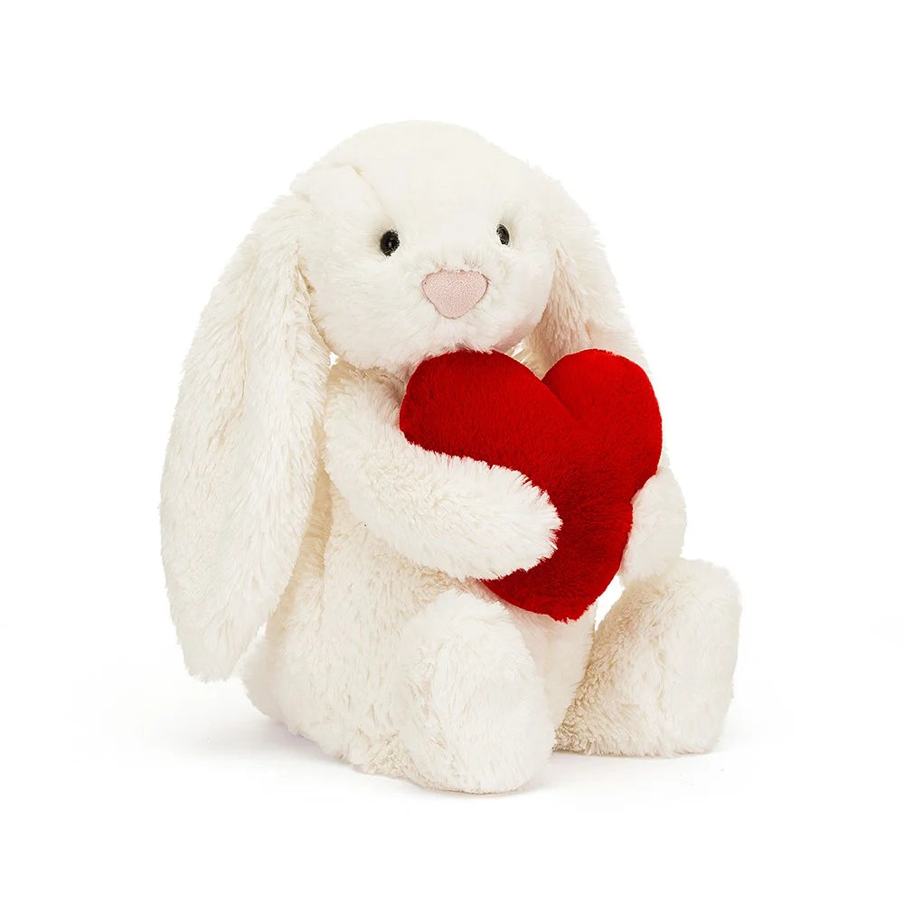 Conejito Corazón Amor Rojo Bashful Mediano JELLYCAT