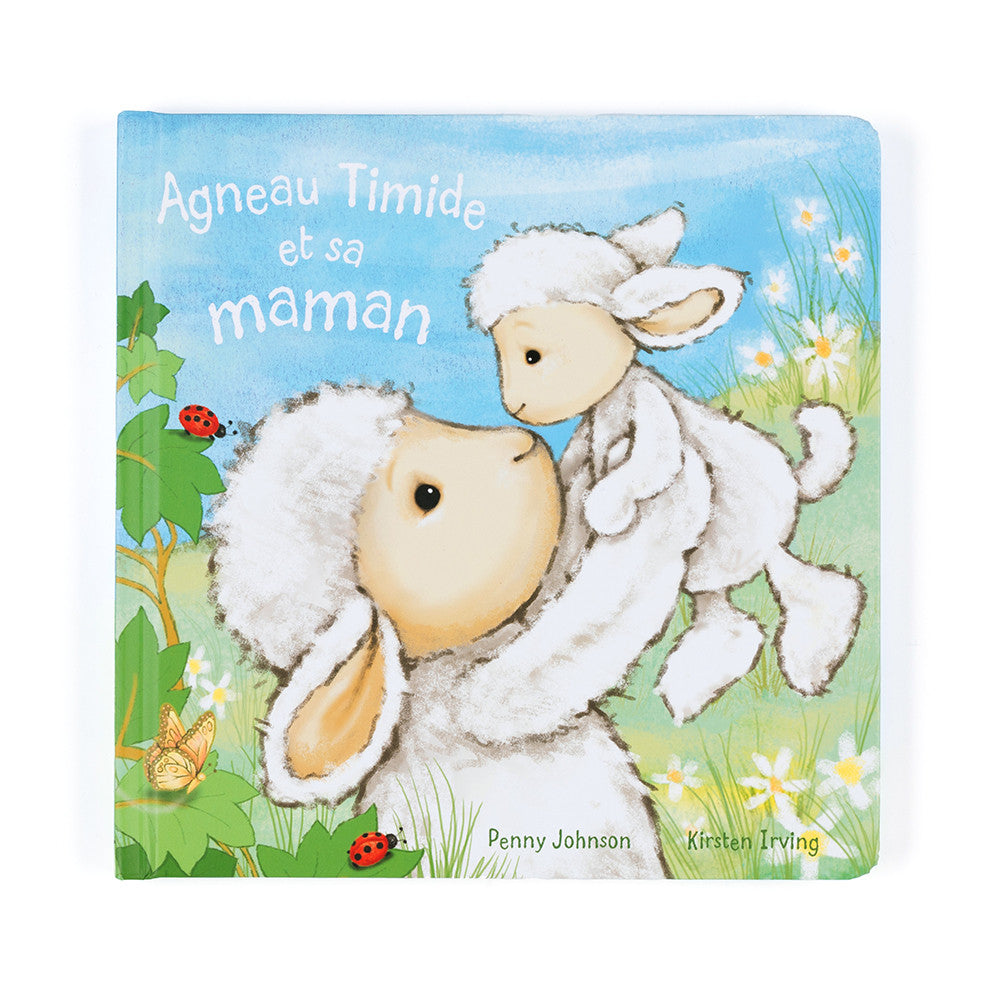 El tímido cordero y su mamá, libro JellyCat de tamaño único
