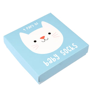 CHAUSSETTES BÉBÉ CHAT (4 PAIRES)