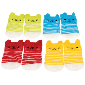 CALCETINES BEBE GATO (4 PARES)