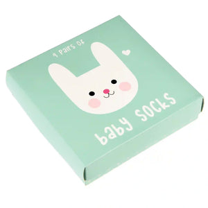 CHAUSSETTES BÉBÉ LAPIN (4 PAIRES)