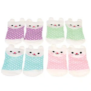 CALCETINES BEBÉ CONEJO (4 PARES)