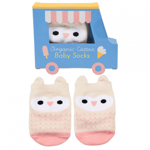 Chaussettes Bébé Rose Pink Owl (une Paire)