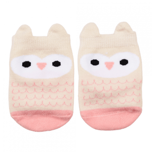 Calcetines de bebé Búho rosa (un par)