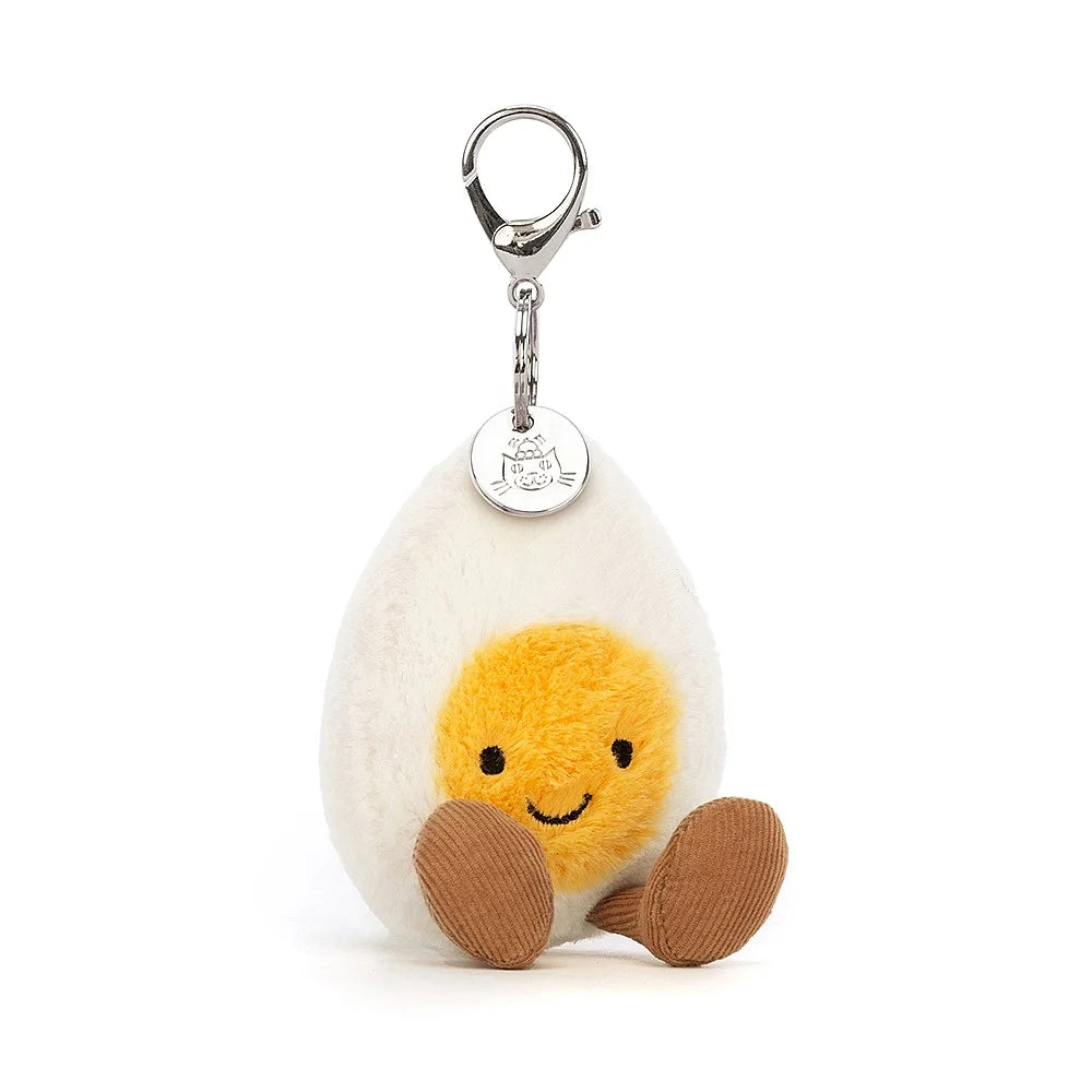 Jellycat Amuseables Happy Boiled Egg Bag Charm Jellycat Amuseables Happy Boiled Egg Bag Charm
