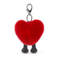 Amuseable Heart Bag Charm One Size Jellycat