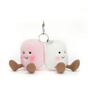 Amuseables Pair Of Marshmallows Bag Charm One Size JELLYCAT