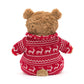 Bartholomew Bear Winter Pyjamas One Size JELLYCAT