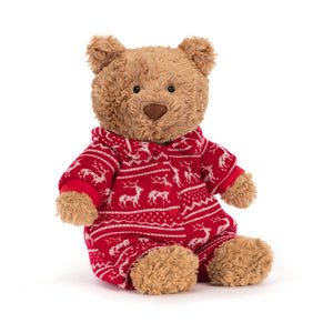 Pijama de invierno de oso Bartolomé, talla única, JELLYCAT