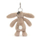 Blossom Beige Bunny 'Petal' Bag Charm One Size JELLYCAT