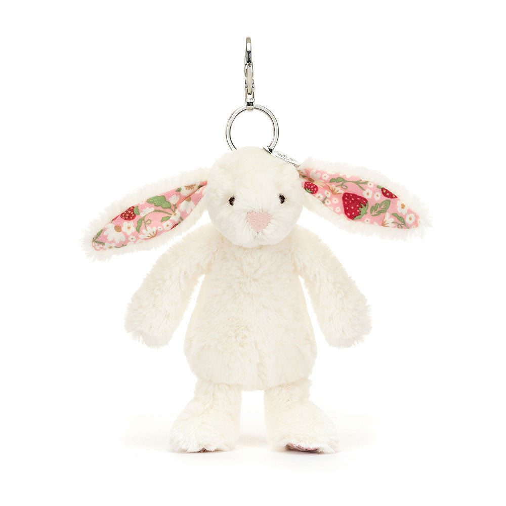 Blossom Cream Bunny 'Berry' Bag Charm One Size JELLYCAT