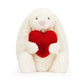 Bashful Red Love Heart Bunny Medium JELLYCAT