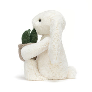 Cream Bunny with Plant One Size JELLYCAT
