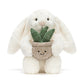 Cream Bunny with Plant One Size JELLYCAT