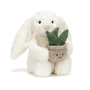 Cream Bunny with Plant One Size JELLYCAT