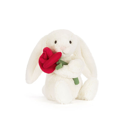 Cream Bunny with Rose One Size JELLYCAT