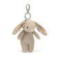 Blossom Beige Bunny Bag Charm One Size JELLYCAT