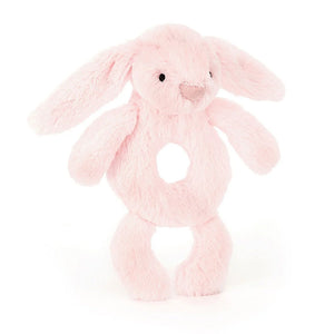 Bashful Pink Bunny Ring Ratlle One Size JELLYCAT