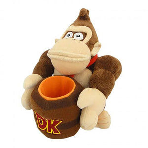 Peluche Super Mario – Donkey Kong avec baril 21 cm
