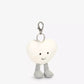 Amuseables Cream Heart Bag Charm One Size Jellycat