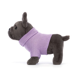 Sweater French Bulldog Purple One Size JELLYCAT
