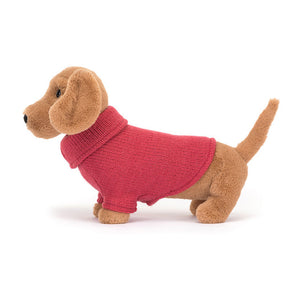 Suéter Perro Salchicha Color Canela Talla Única JELLYCAT