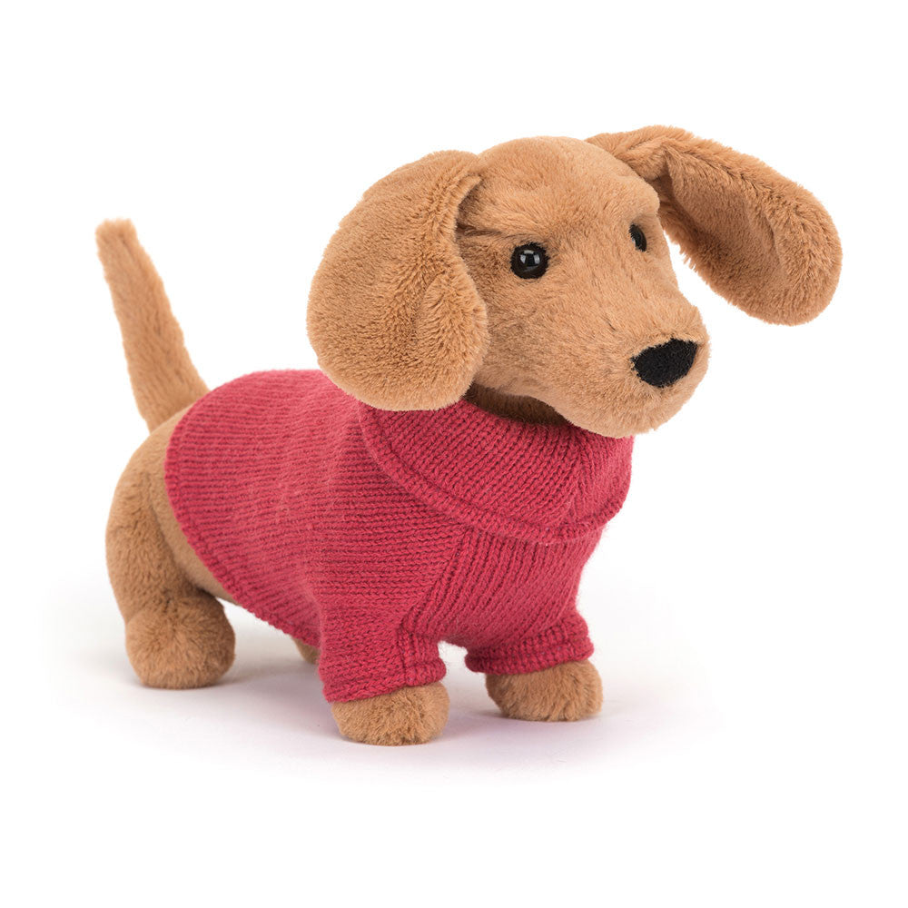 Sweater Sausage Dog Tan One Size JELLYCAT